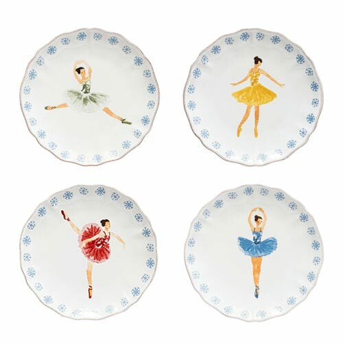 Dessert plate 17cm, THE NUTCRACKER, white, set of 4|Casafina