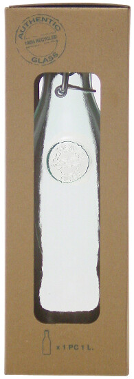 Fľaša z recyklovaného skla s viečkom 