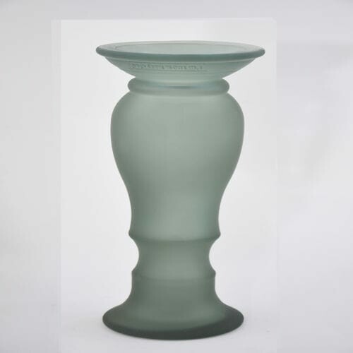 Svícen|váza 30cm, ABRIL, zelená matná|Vidrios San Miguel|Recycled Glass