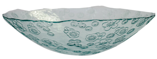 Recycled glass bowl 40 x 40 x 10.5 cm "FLORA" (SALE) (package includes 1 pc)|Vidrios San Miguel|Recycled Glass