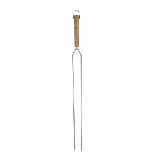 BBQ needle/roast, double, wood/metal, 56cm|Esschert Design