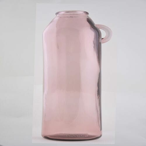 Váza s ouškem ALFA, 45cm, růžová|Vidrios San Miguel|Recycled Glass