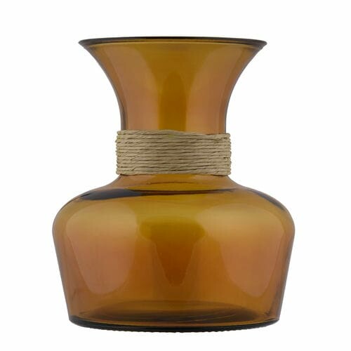 Vase with wrap CHICAGO, 4L, dark yellow (package includes 1 pc)|Vidrios San Miguel|Recycled Glass