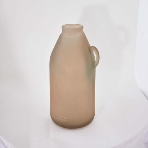 Váza s ouškem ALFA, 25,5cm, hnědá matná|Vidrios San Miguel|Recycled Glass