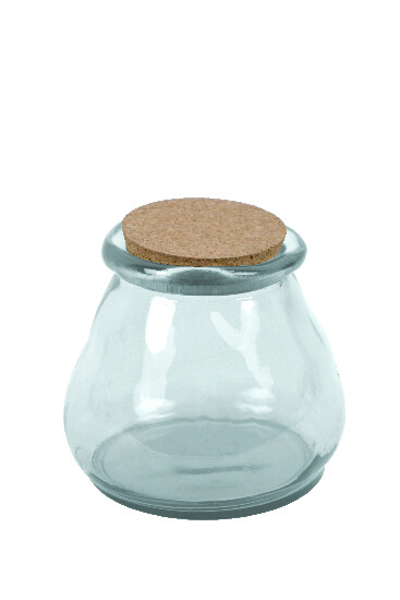 Recycled glass jar with cork "SAC" 1.5L, clear (LAST PIECES ON SALE)|Vidrios San Miguel|Recycled Glass