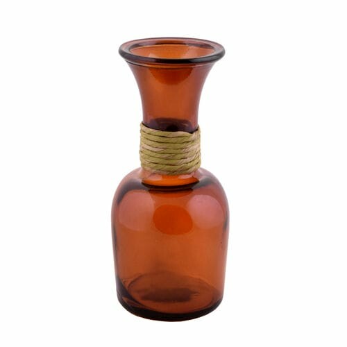 Wrapped vase CHICAGO, 1.25L, dark yellow (package includes 1 piece)|Vidrios San Miguel|Recycled Glass