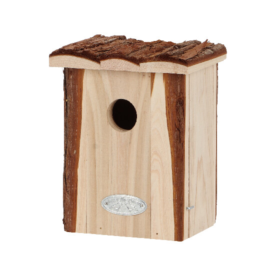 House for Winter Wren, with bark, natural, 13x17x12cm|Esschert Design