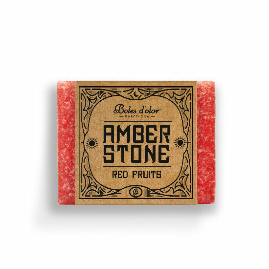 Bursztynowy kamień/wosk zapachowy AMBER STONE 5x2x4cm, Czerwone owoce/Boles d'olor