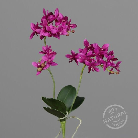 Květina umělá Orchidej, 40cm, růžová, textil, růžová, (balení obsahuje 1ks)|DPI|Ego Dekor