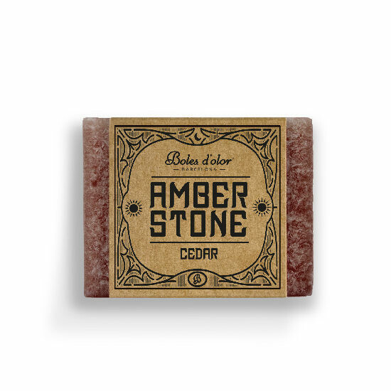 Kamień bursztynowy/Wosk zapachowy AMBER STONE 5x2x4cm, Cedr/Cedr|Boles d'olor