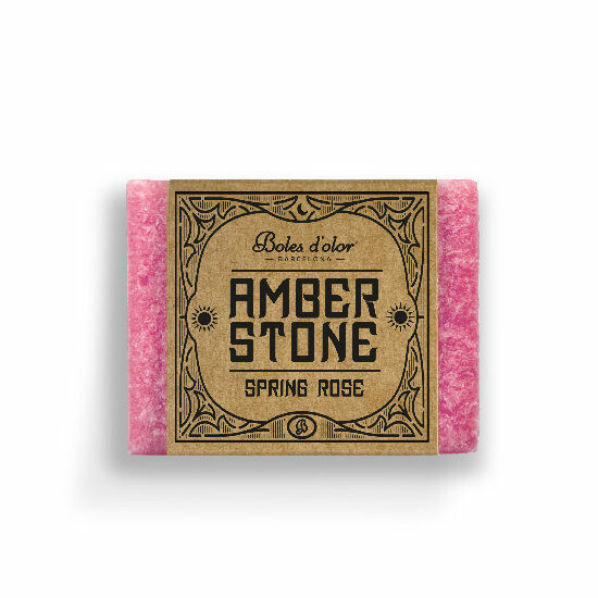 Bursztynowy kamień/Wosk zapachowy AMBER STONE 5x2x4cm, Wiosenna Róża/Boles d'olor