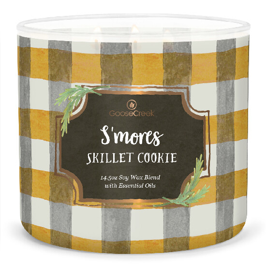 Candle 0.41 KG S'MORES SKILLET COOKIE, aromatic in a jar, 3 wicks|Goose Creek