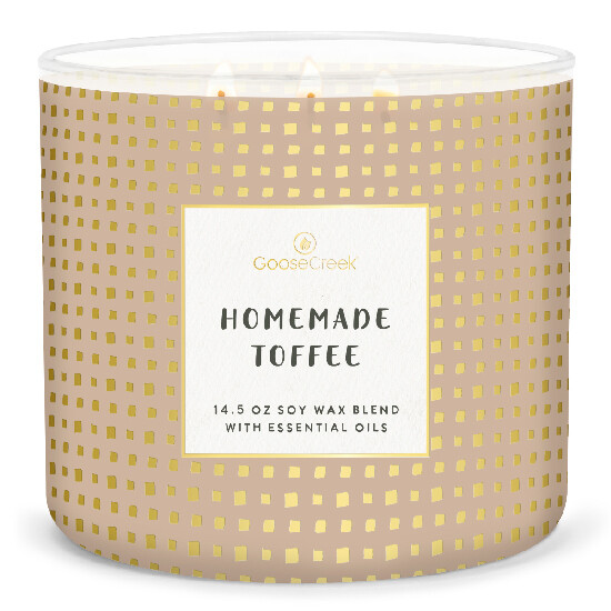 Candle 0.41 KG HOMEMADE TOFFEE, aromatic in a jar, 3 wicks|Goose Creek