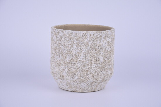 Ceramiczna osłona na doniczkę ALMADA średnica 14x13cm, brązowa|BRĄZ W KROPKI|Ego Dekor