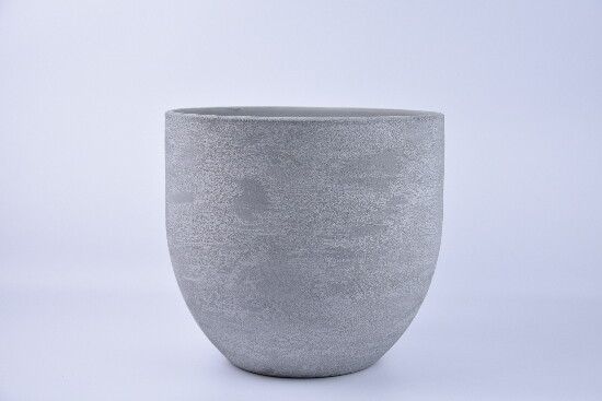 Osłonka na doniczkę ceramiczną LISABON o średnicy 29x26cm, st. szary|JASNOSZARY|Ego Dekor