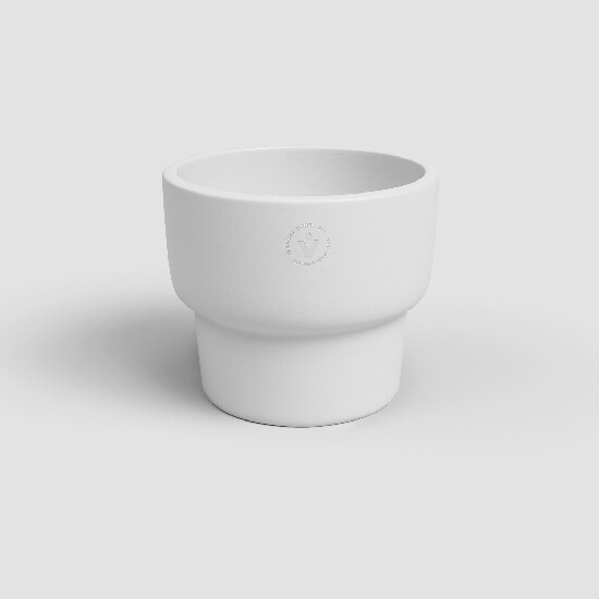 Doniczka ECHO, 24 cm, ceramiczna, biała|BIAŁY|Artevasi