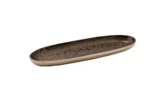 Aluminiumschale, oval, gold, 50.5x16x3.5cm|Ego Dekor