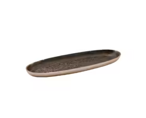 Aluminiumschale, oval, gold, 45.5x14.5x3.5cm|Ego Dekor