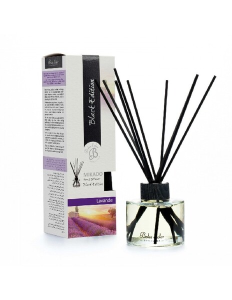 Difúzer MIKADO BLACK EDITION 125 ml. Lavanda|Boles d´olor