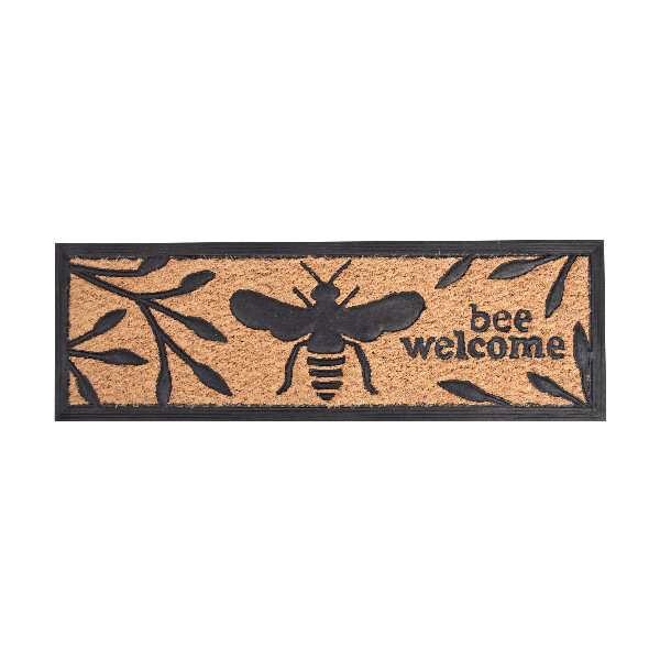 Wycieraczka Pszczoła BEE WELCOME, 75,5x25cm, naturalny/czarny|Esschert Design