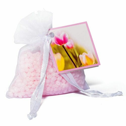 Perfume bag ORGANZA 7 x 7.5 x 3 cm White Tulip Expositor|Boles d´olor
