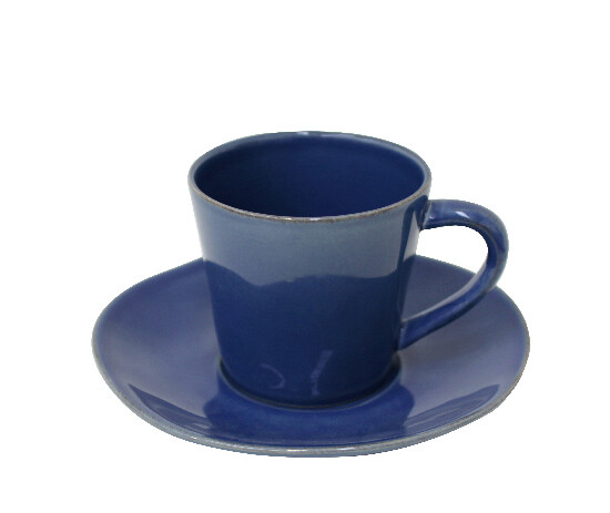 ED Filiżanka do herbaty ze spodkiem 0,19L, NOVA, niebieska|Denim|Costa Nova