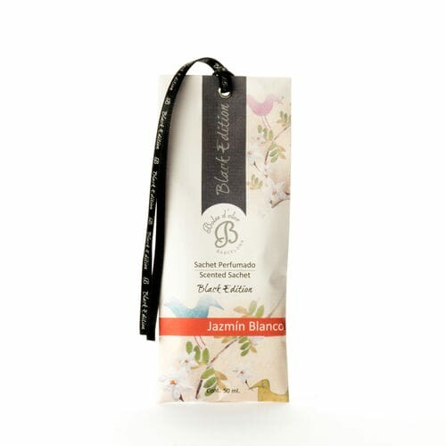 Perfume bag BLACK EDITION, with ribbon, 7 x 17 x 0.5 cm Jasmine Blanco|Boles d´olor