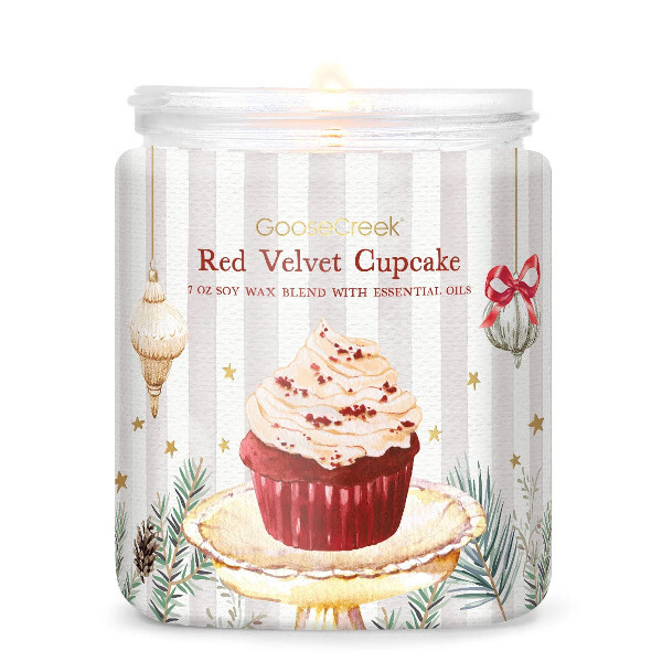 Svíčka s 1-knotem 0,2 KG RED VELVET CUPCAKE, aromatická v dóze KP|Goose Creek