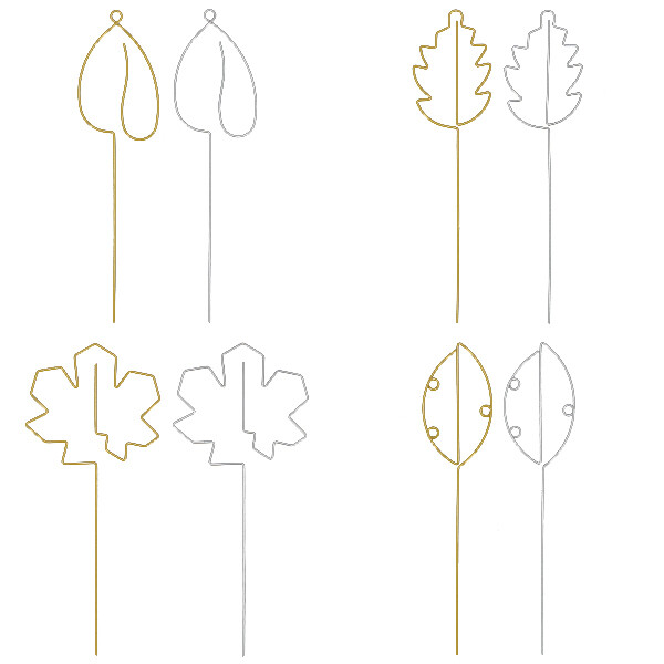 Podpora pre vysoké kvety LEAF, 38cm, balenie obsahuje 8 kusov!|Esschert Design