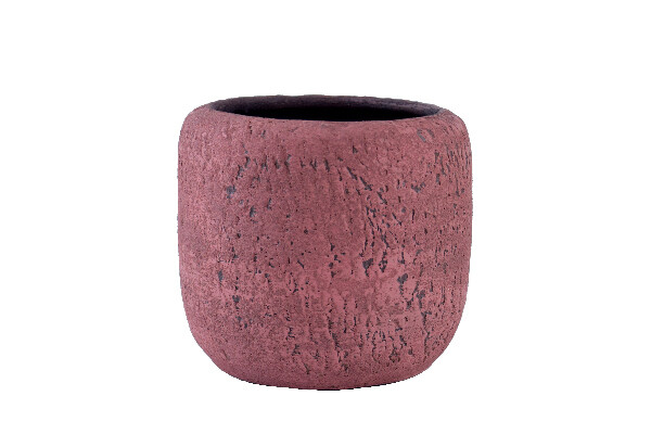 Osłonka na doniczkę ceramiczną BELMONTE średnica 18x16cm, różowa|RÓŻOWY|Ego Dekor