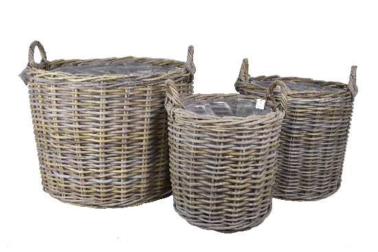 Flowerpot cover, rattan, diameter 60x46, S3 (SALE)|Van Der Leeden 1915