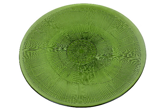 ECO Podnos z recyklovaného skla, priemer. 44,5 cm, olivovo zelená (balenie obsahuje 4ks) (DOPREDAJ)|Ego Dekor