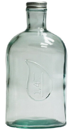 ED VIDRIOS SAN MIGUEL !RECYCLED GLASS! Recycled glass bottle 1.4 L (LAST PIECES ON SALE)