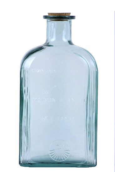 ECO Butelka szklana z recyklingu z korkiem. z zakrętką 4,6 L (opakowanie zawiera 1 szt.)|Ego Dekor