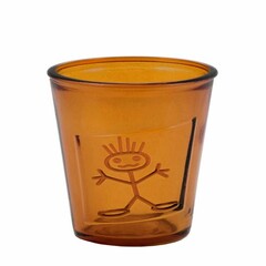 ED EGO DEKOR ECO Sklenice z recyklovaného skla "KLUK", oranžová, 0,3 L (VÝPRODEJ POSLEDNÍCH KUSOVEK)
