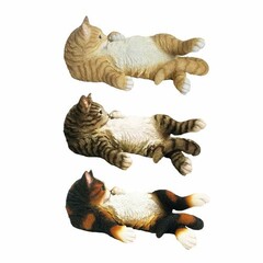 ESSCHERT DESIGN Zvířátka a postavy OUTDOOR "TRUE TO NATURE" Ležící kotě, š. 37,5 cm, balení obsahuje 3 ks!