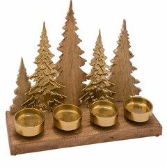 EGO DEKOR Svícen na 4 svíčky/adventní svícen se stromkem na podstavci, 35x12x19cm, ks