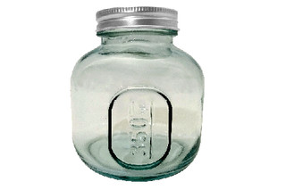 VIDRIOS SAN MIGUEL !RECYCLED GLASS! Sklenice z recyklovaného skla s víčkem 0,35Kg