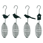 Metalowy karmnik w kształcie kulek łojowych „BEST FOR BIRDS”, 35 cm, opakowanie zawiera 4 sztuki!|Esschert Design