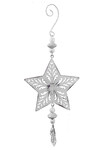 Star with diamond, white, St|Ego Dekor