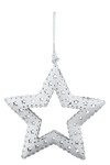 Carved star, white, 14 cm | Ego Dekor