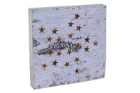 LED decoration - birch bark with a star|Ego Dekor