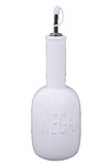 Butelka na ocet OCET, ceramiczna, biała, 10 x 30 cm | Ego Dekor