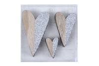 Heart decoration, 2 x 11 x 11 cm, 12 pcs in a box|Ego Dekor