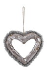 Heart curtain with fur | Ego Dekor