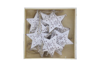 Star ornament, white, box, S10|Ego Dekor