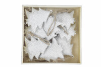 Tree decoration, white, box, S10|Ego Dekor