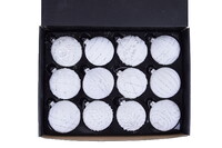 Ball decoration, white, V, box, box with 12 pieces|Ego Dekor