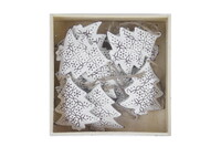 Tree decoration, white, box, S10|Ego Dekor