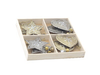 Decoration with bell, box, set of 8 pieces|Ego Dekor